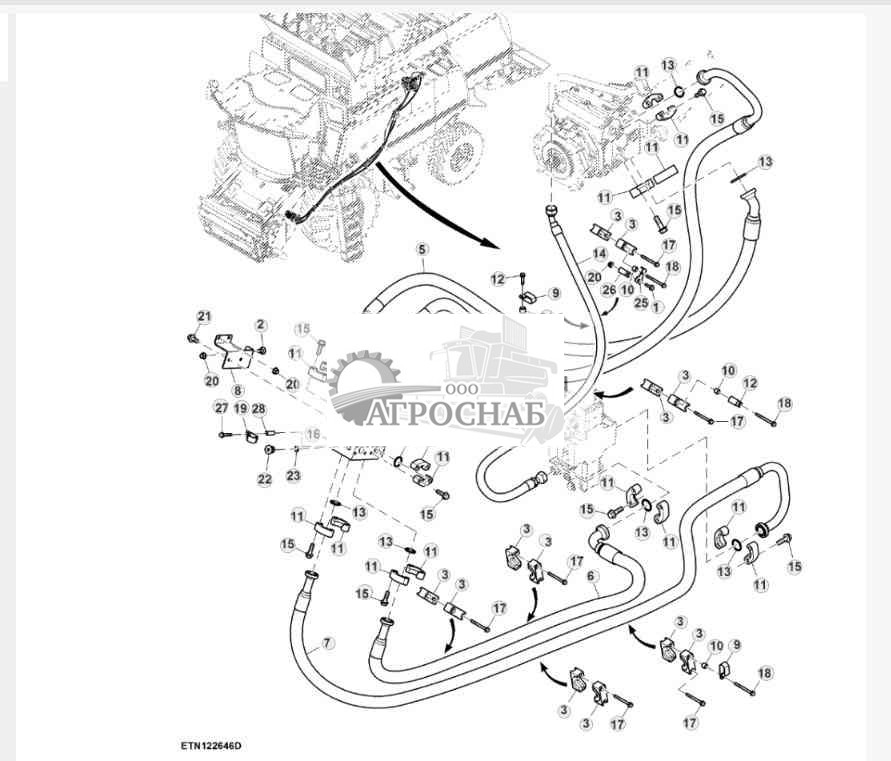 Шланги гидростатического привода, ProDrive™, 4WD 